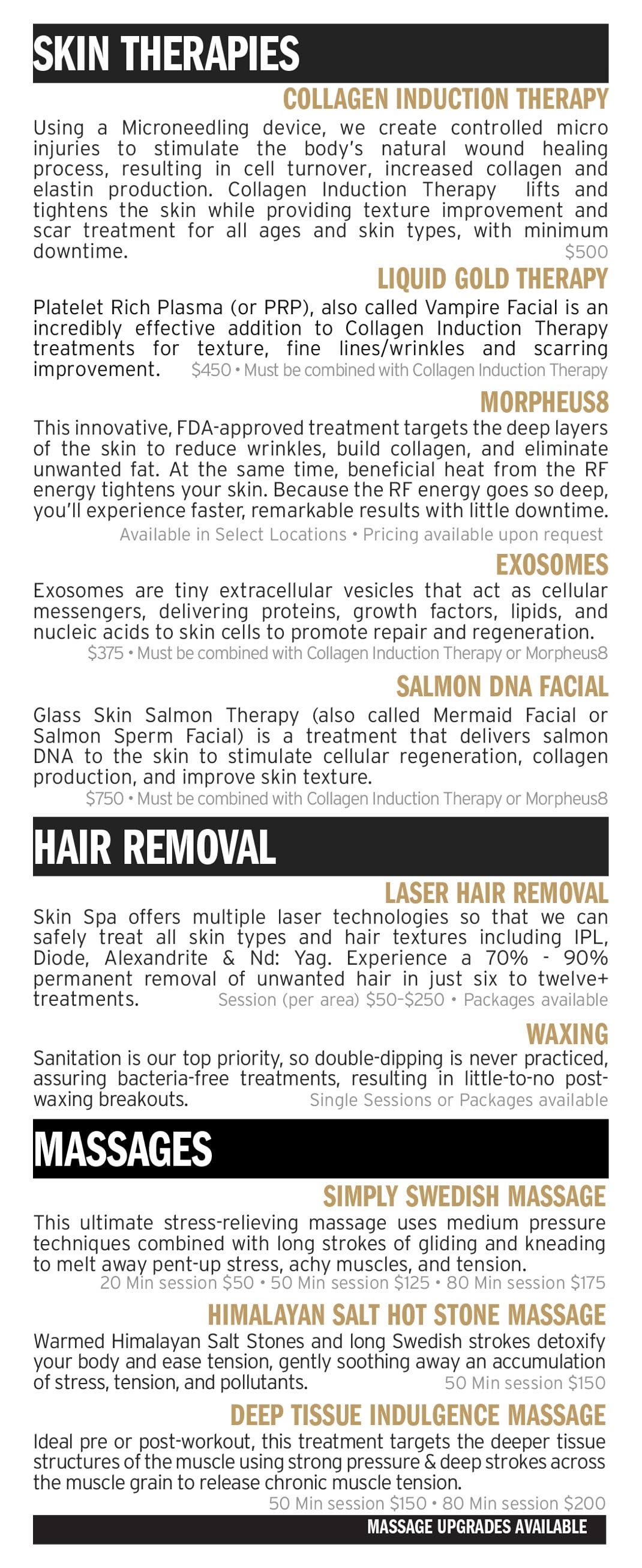 Menu Skin Spa New York Page 6
