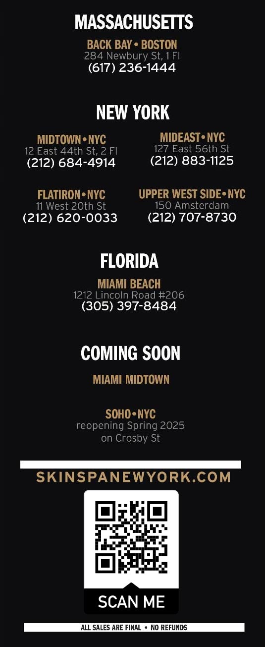 Menu Skin Spa New York Page 8