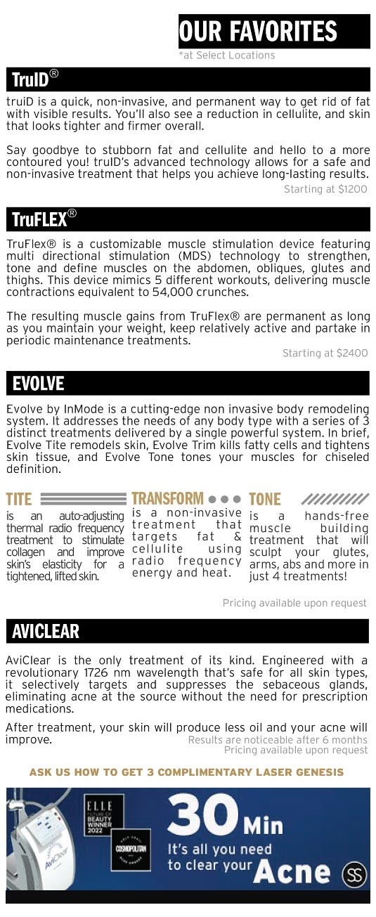 Menu Skin Spa New York Page 2